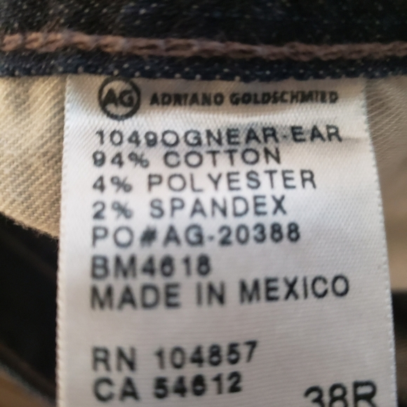 AG Adriano Goldschmied Men's The Protege Straight Leg Size 38R - Picture 8 of 11